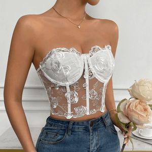 Lace tube top - white size M